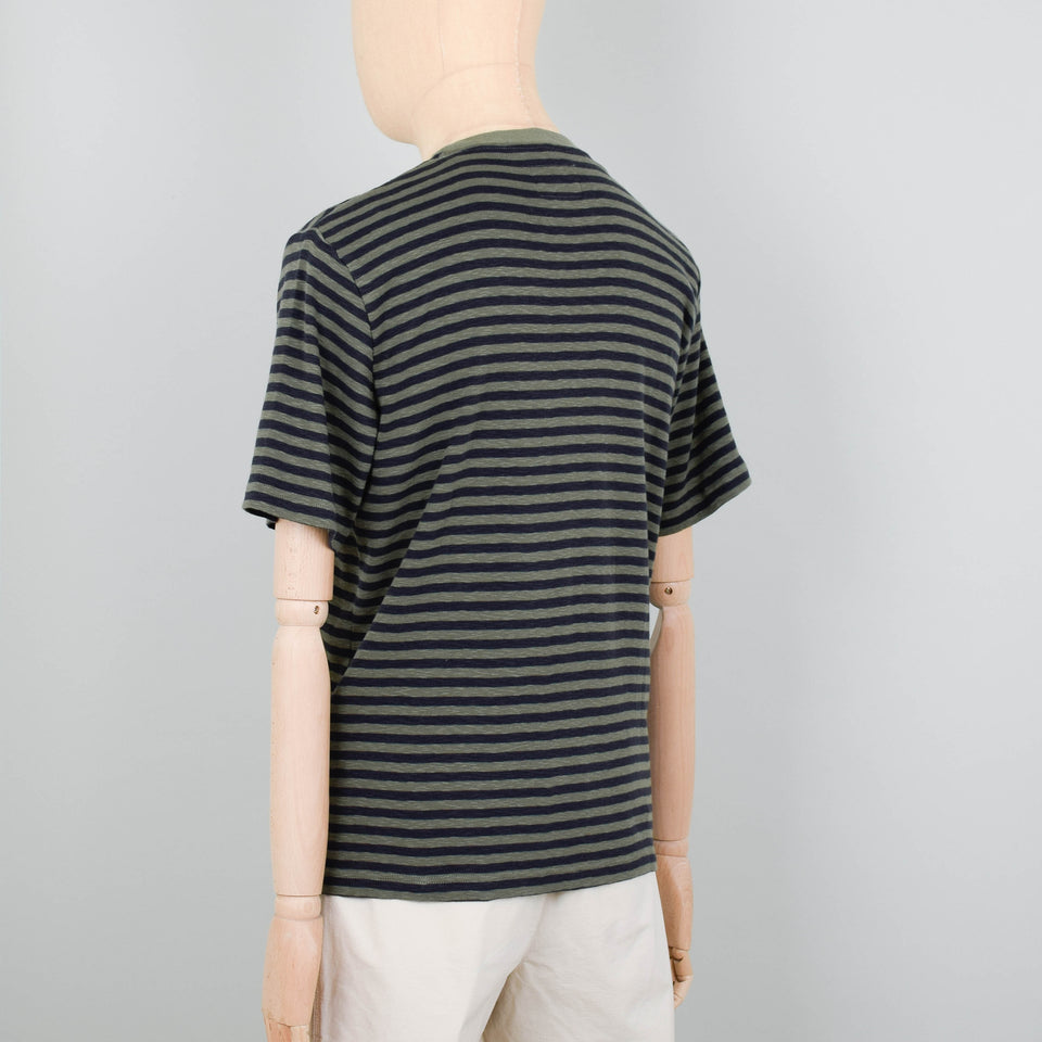 Folk Classic Stripe Tee - Olive/Black