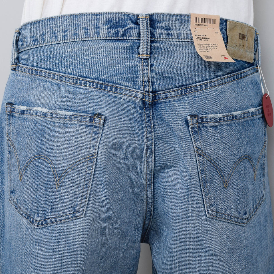 Edwin Loose Tapered Kurabo - Recycled Denim, Light Used, Red Selvage 14oz
