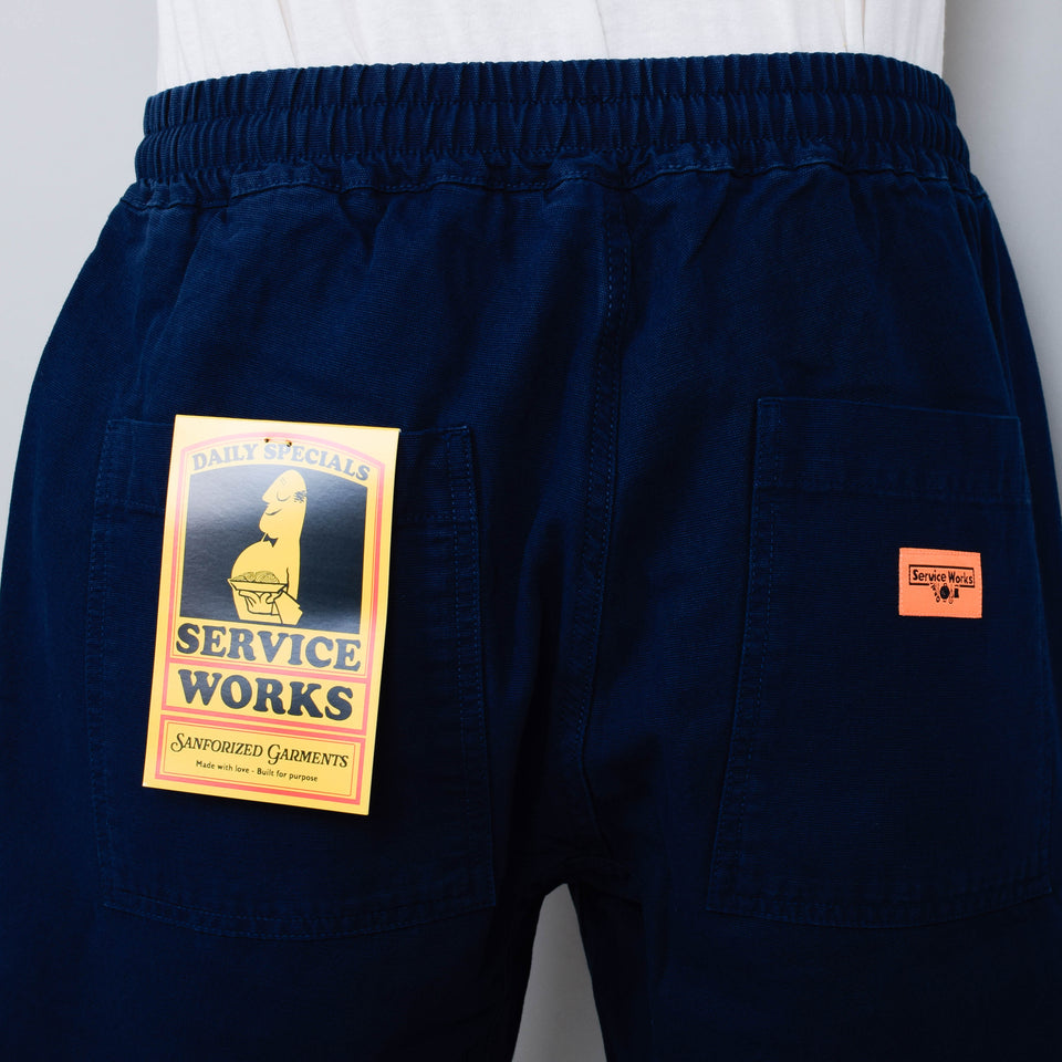 Service Works Classic Canvas Chef Shorts - Navy