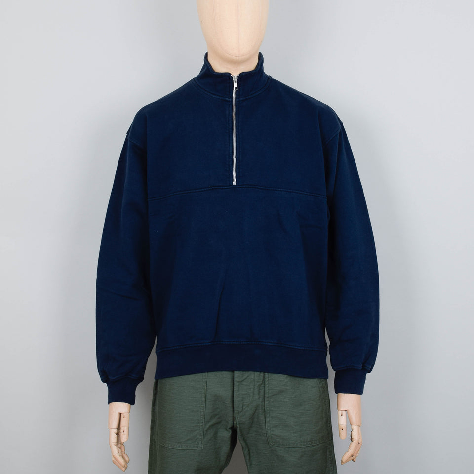 Colorful Standard Organic Quarter Zip - Navy Blue