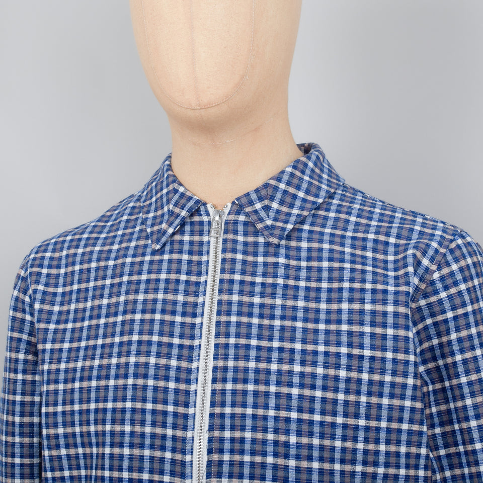 Folk Signal Blouson - Cobalt Linear Check
