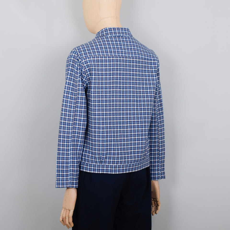 Folk Signal Blouson - Cobalt Linear Check