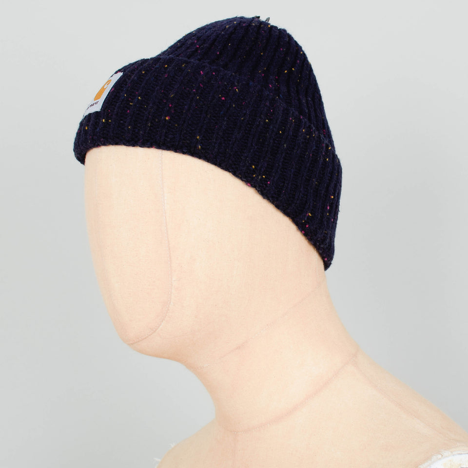 Carhartt WIP Anglistic Beanie - Speckled Dark Navy Heather