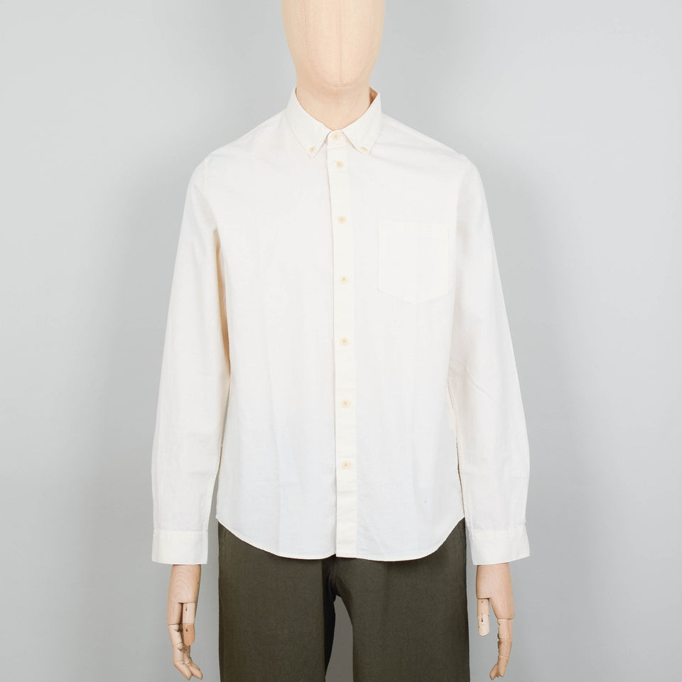 Folk Relaxed Fit Shirt - Ecru Slub