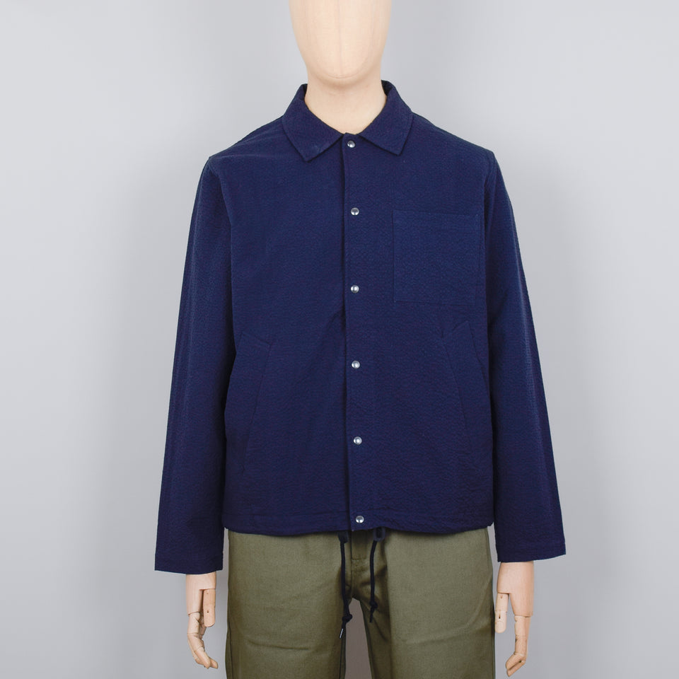 Universal Works Porto Jacket Seersucker - Navy