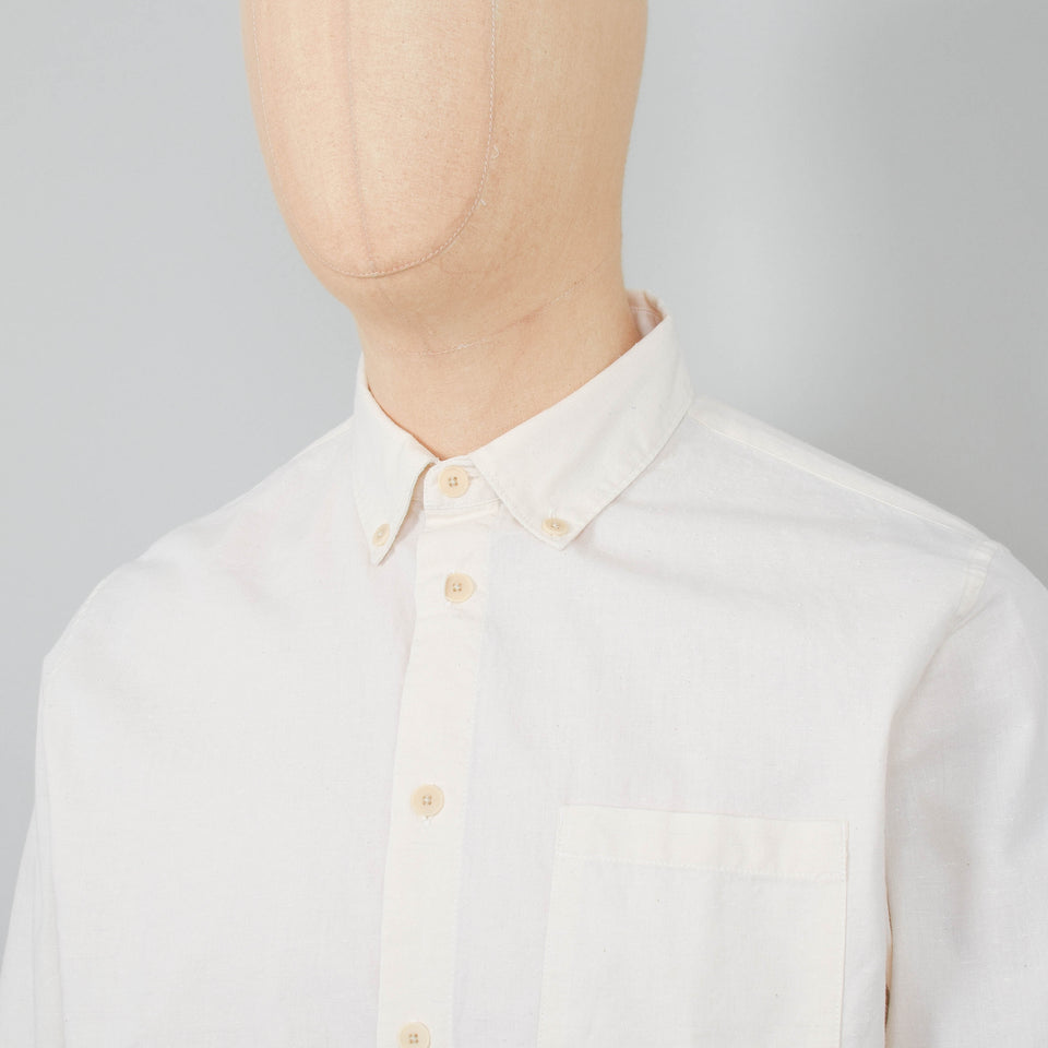 Folk Relaxed Fit Shirt - Ecru Slub