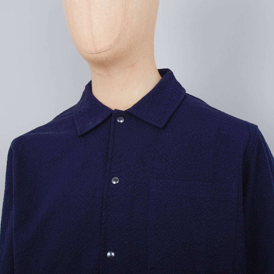 Universal Works Porto Jacket Seersucker - Navy