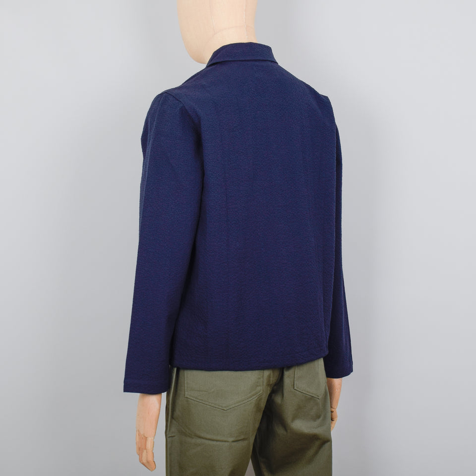 Universal Works Porto Jacket Seersucker - Navy