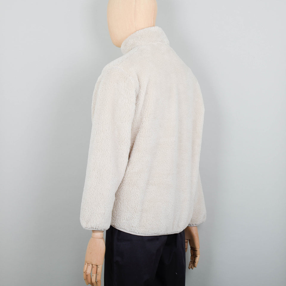 Danton Stand Collar Jacket High Pile Zip - Oyster