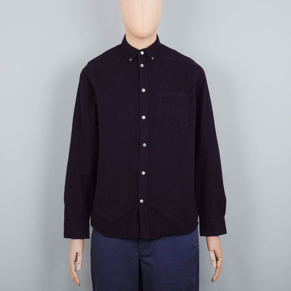 Norse Projects Anton Brushed Flannel - Burgundy