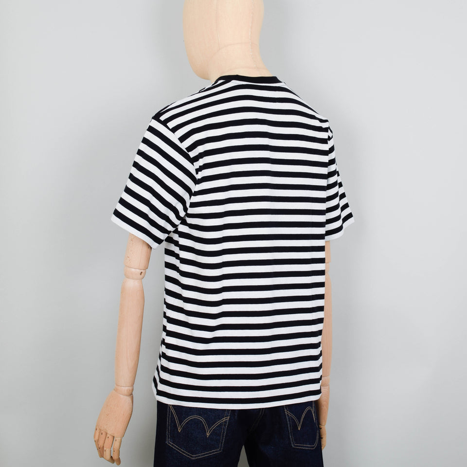 Edwin Basic Stripe T-Shirt - Black / White