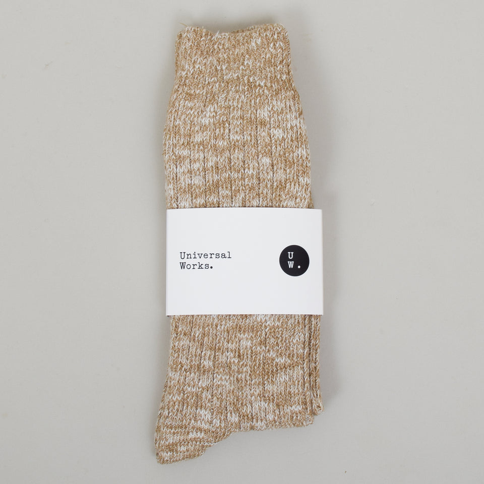 Universal Works Slub Sock - Dark Sand