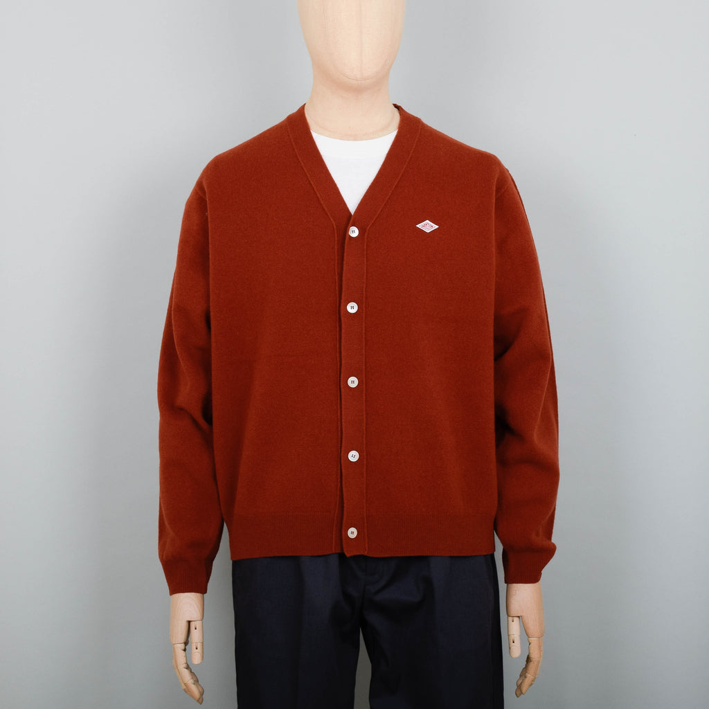 Danton V Neck Cardigan - Terracotta – Liquor Store