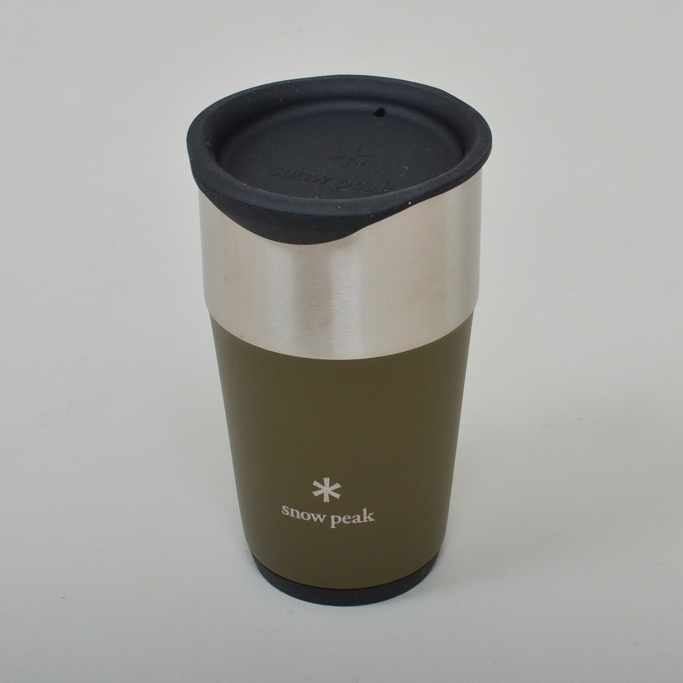 Snow Peak Vacuum Beer Tumbler 16oz - Olive