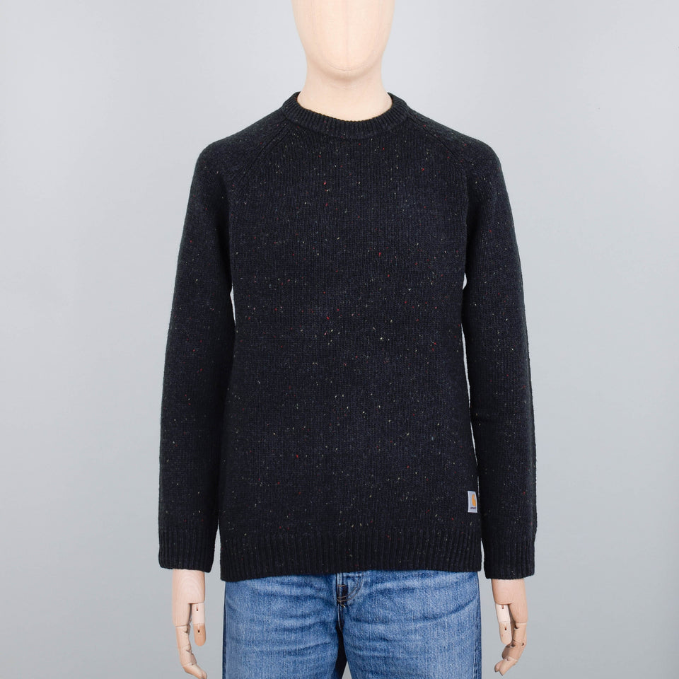 Carhartt WIP Anglistic Sweater  - Speckled Dark Cedar