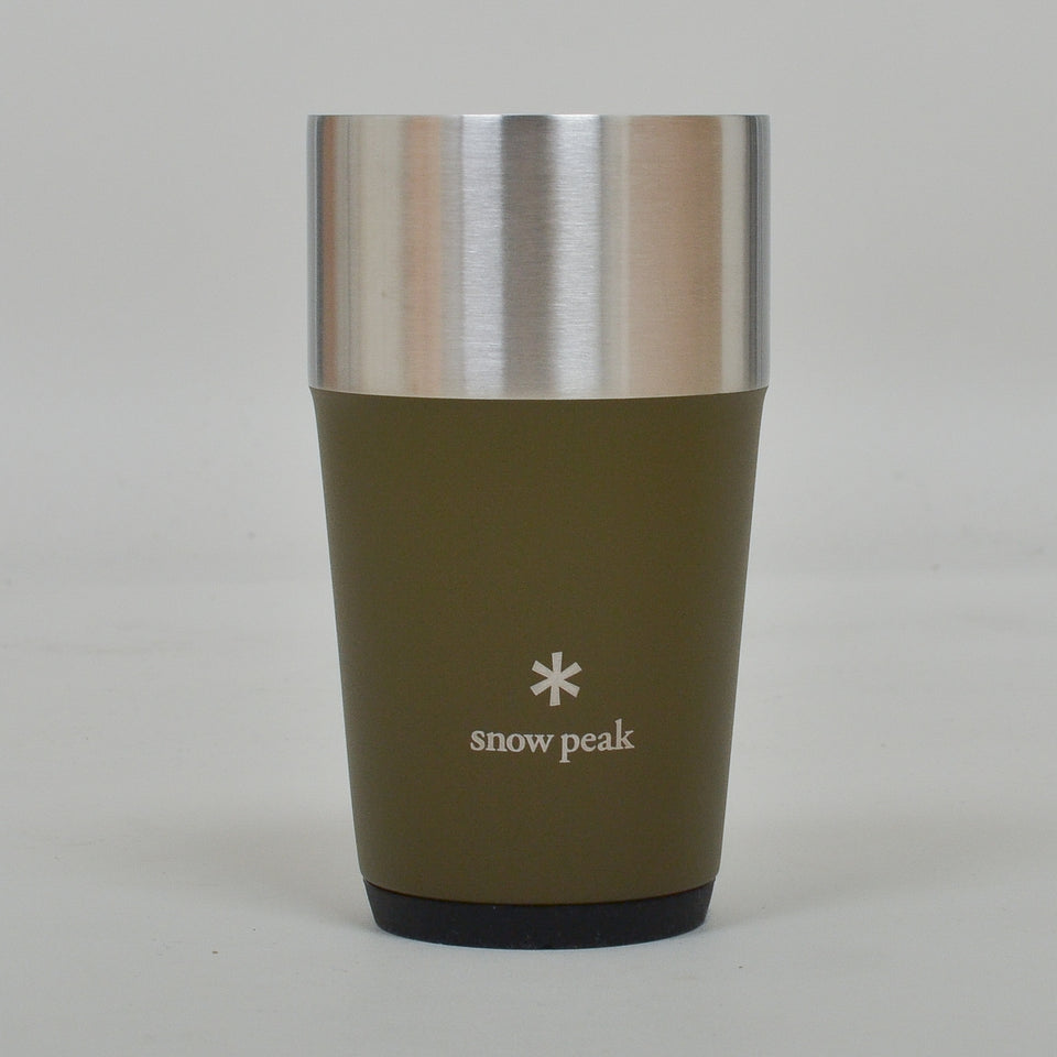 Snow Peak Vacuum Beer Tumbler 16oz - Olive