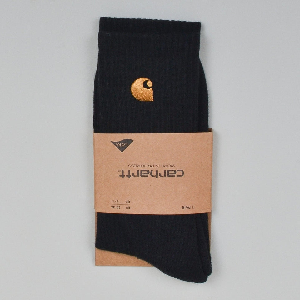 Carhartt WIP Chase Socks - Black/Gold