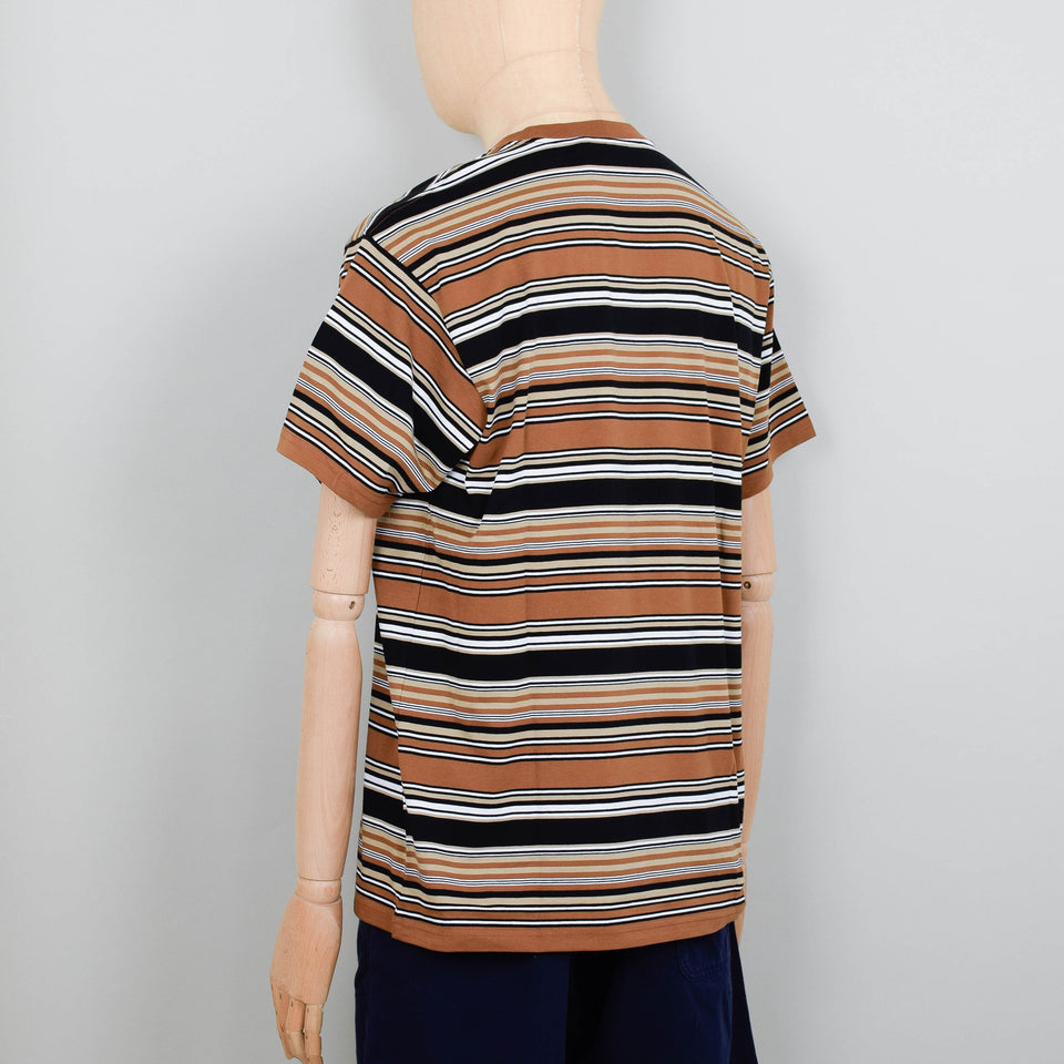 Carhartt WIP Lafferty Stripe T-Shirt - Hamilton Brown