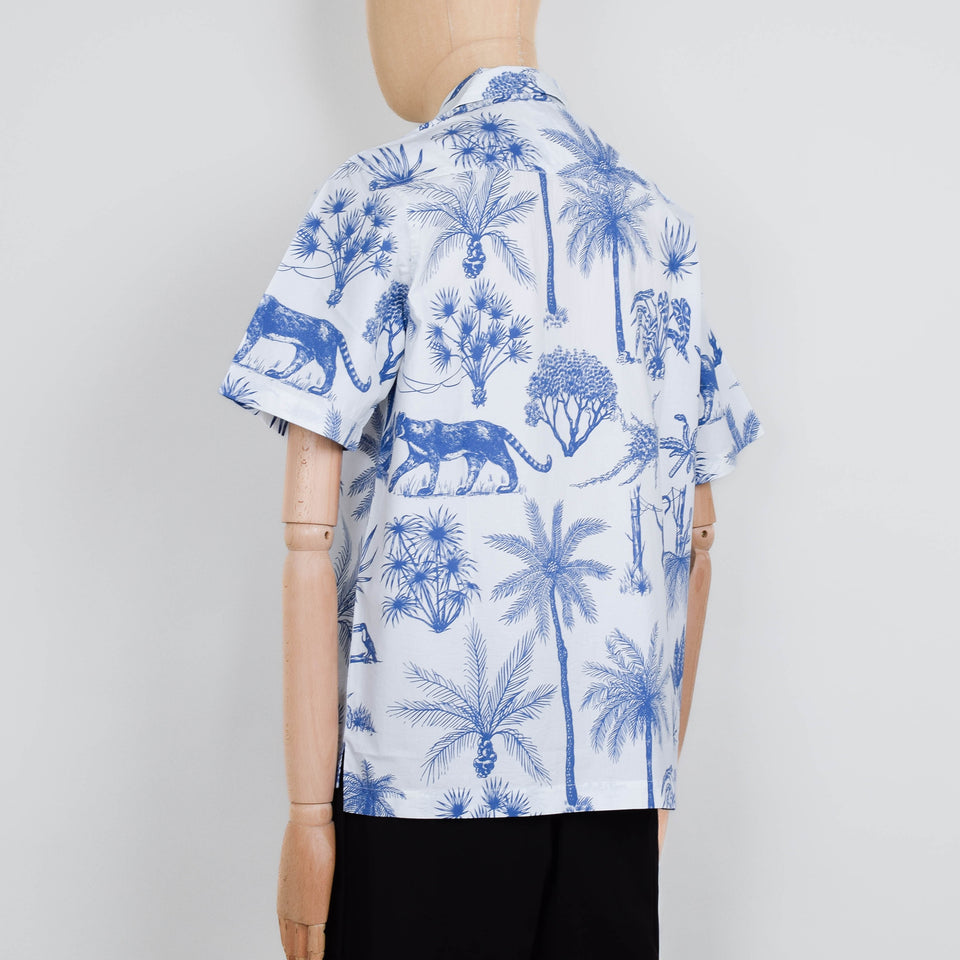 Universal Works Camp Shirt Jungle Toile Poplin - White