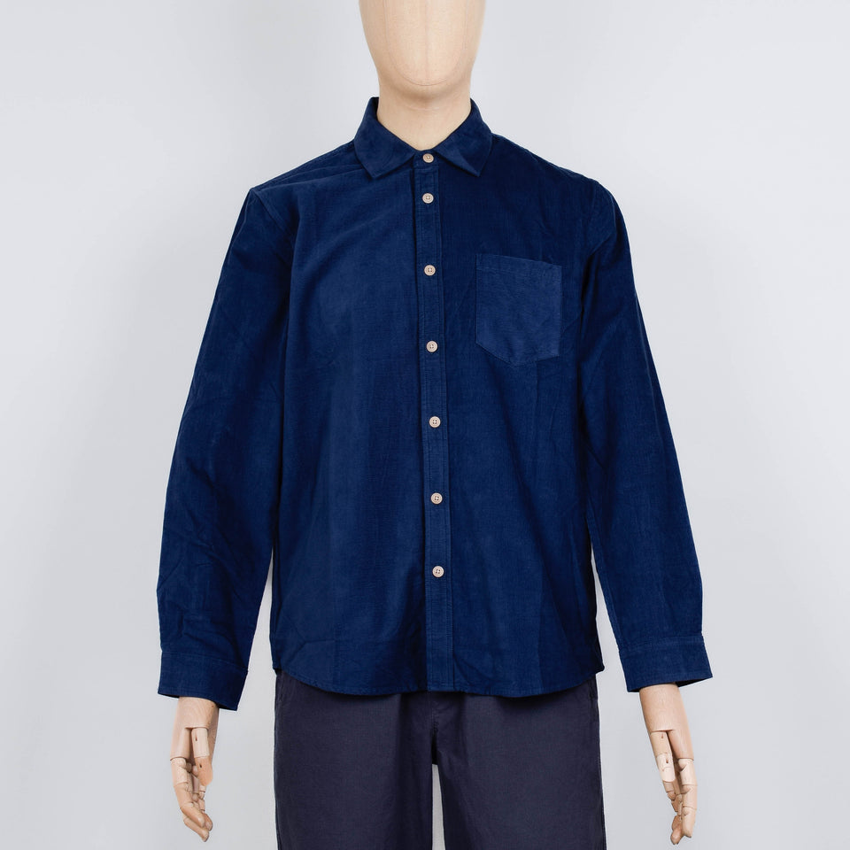 Folk Direction Babycord Shirt - Washed Ink