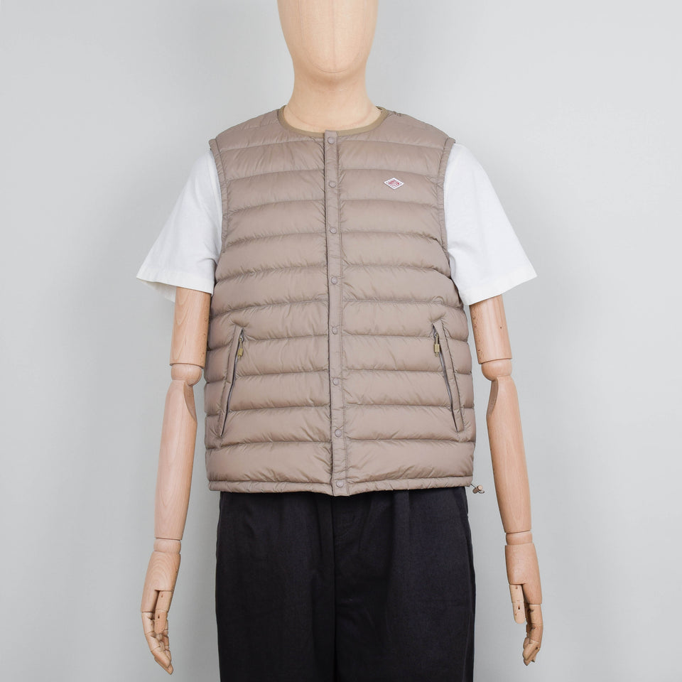 Danton Inner Down Crewneck Vest - Sand Beige