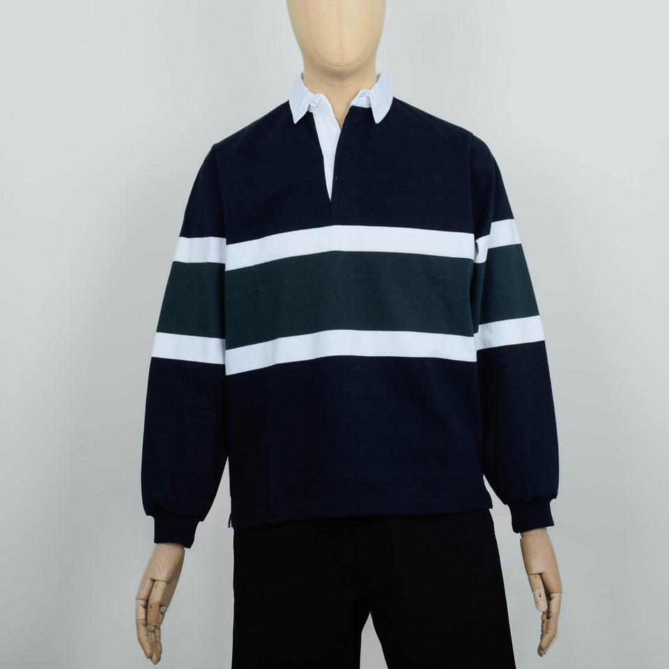 Opensider Classic Rugby Shirt - Black Tri-Stripe