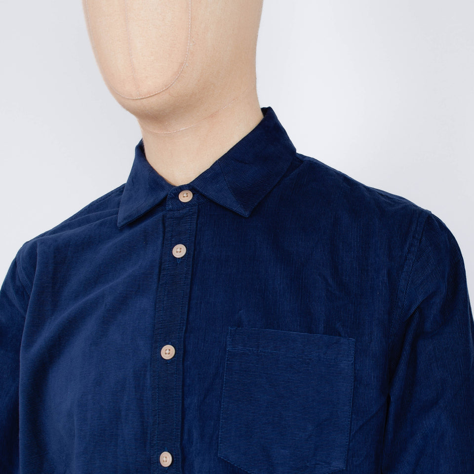 Folk Direction Babycord Shirt - Washed Ink