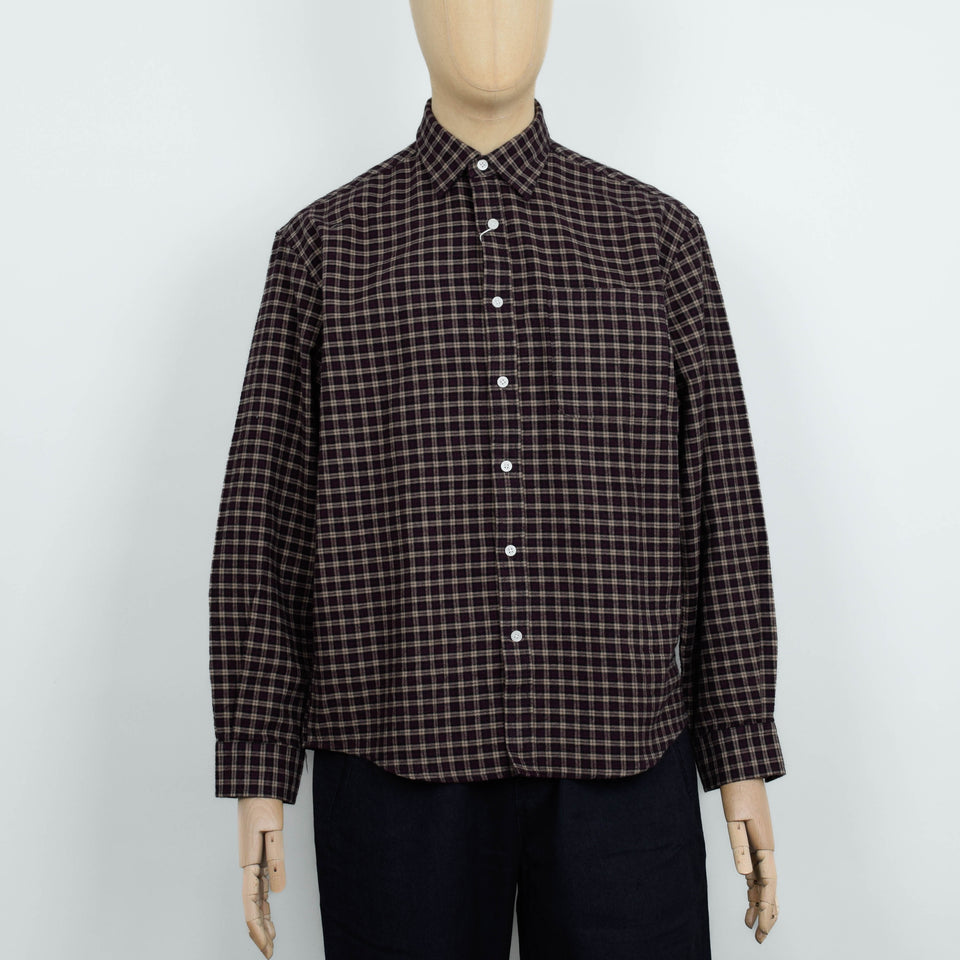 NN. 07 Deon Shirt - Bordeaux Check