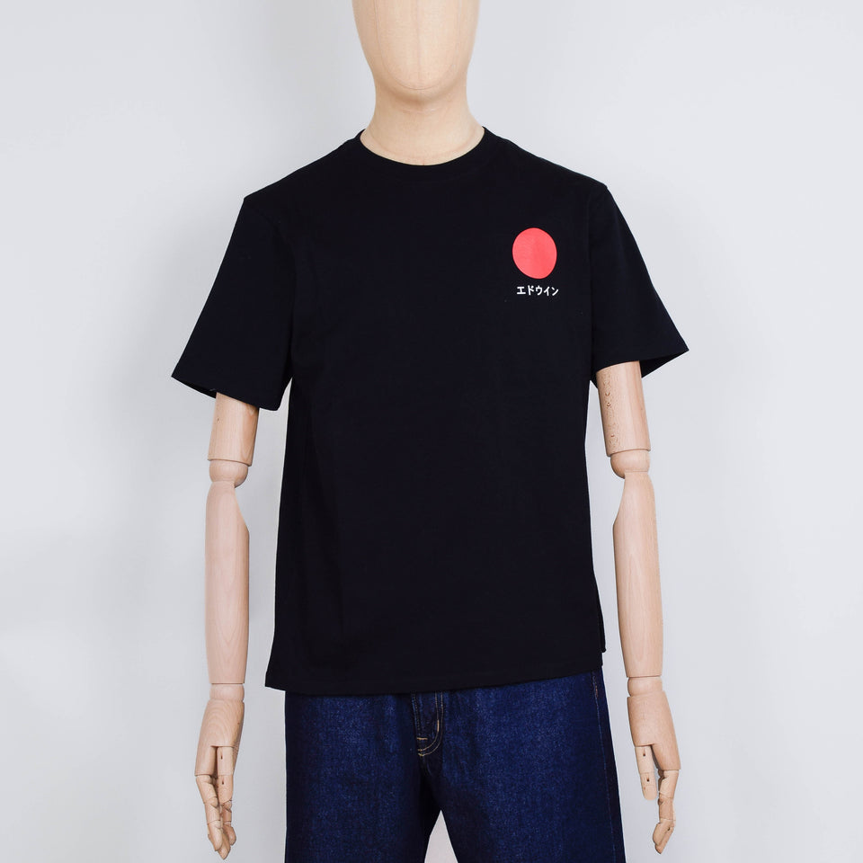 Edwin Japanese Sun T-Shirt - Black Garment Washed