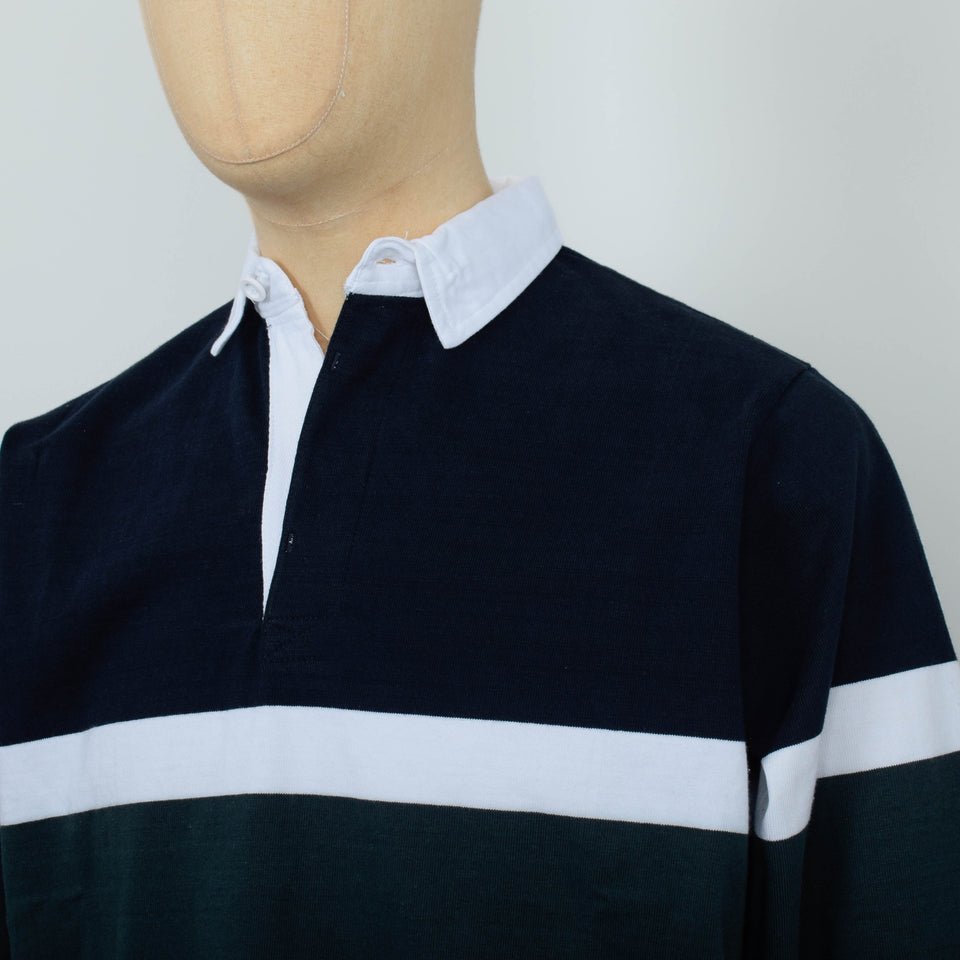 Opensider Classic Rugby Shirt - Black Tri-Stripe