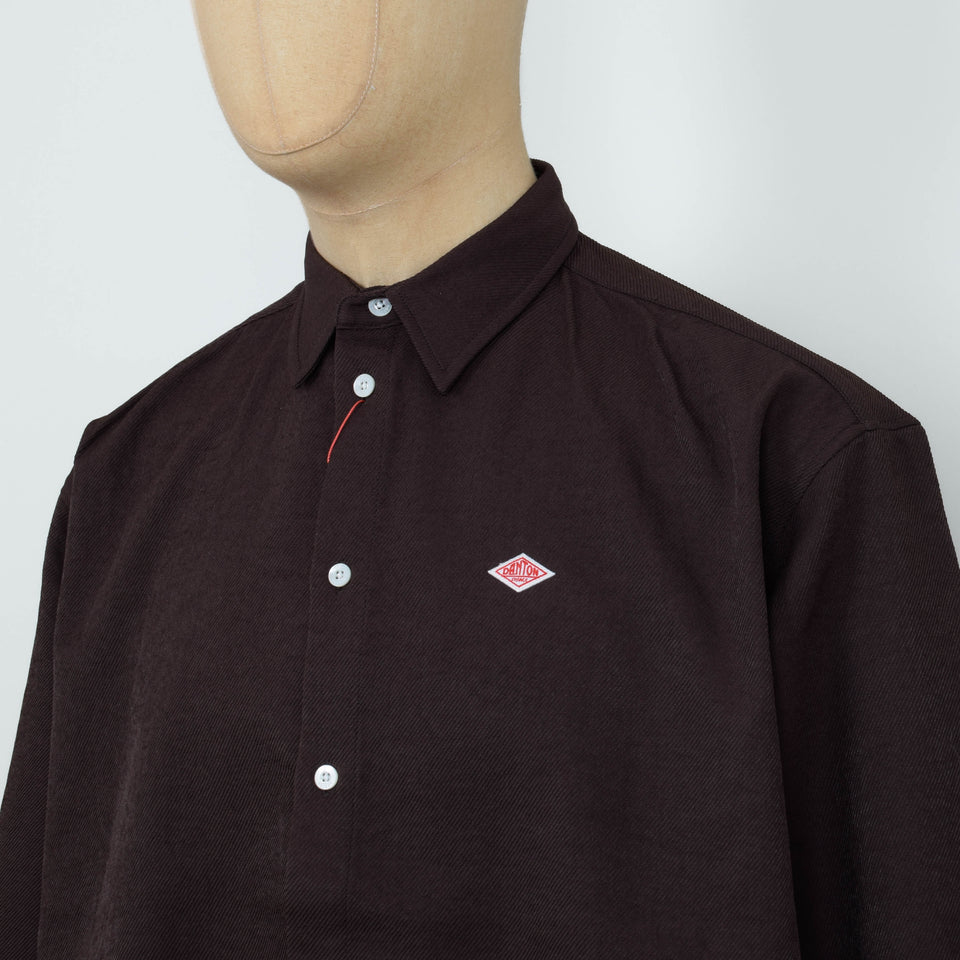 Danton Regular Collar Shirt L/S - Brown
