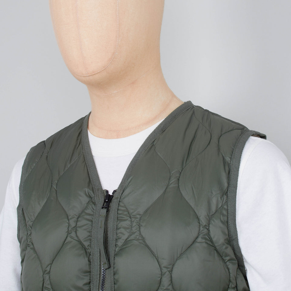 Taion Military V Neck Down Vest 001 -  Olive