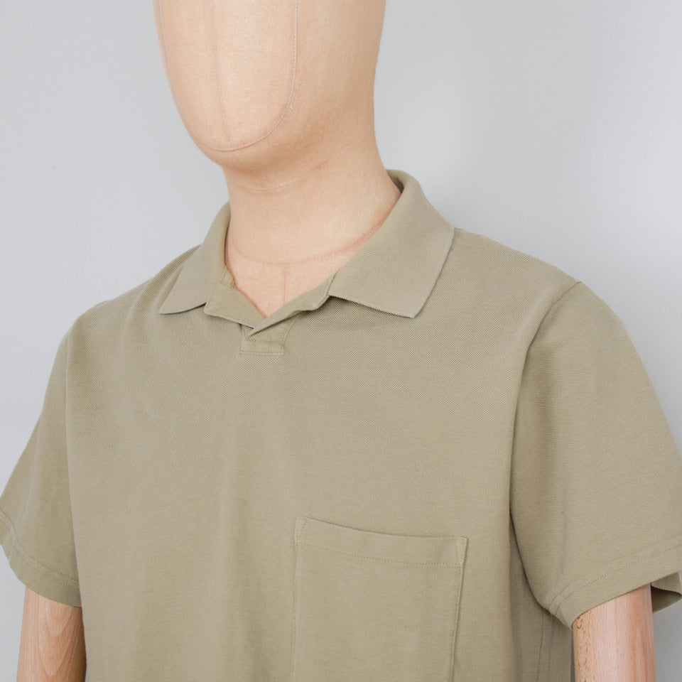 Universal Works Vacation Polo Piquet - Pale Olive