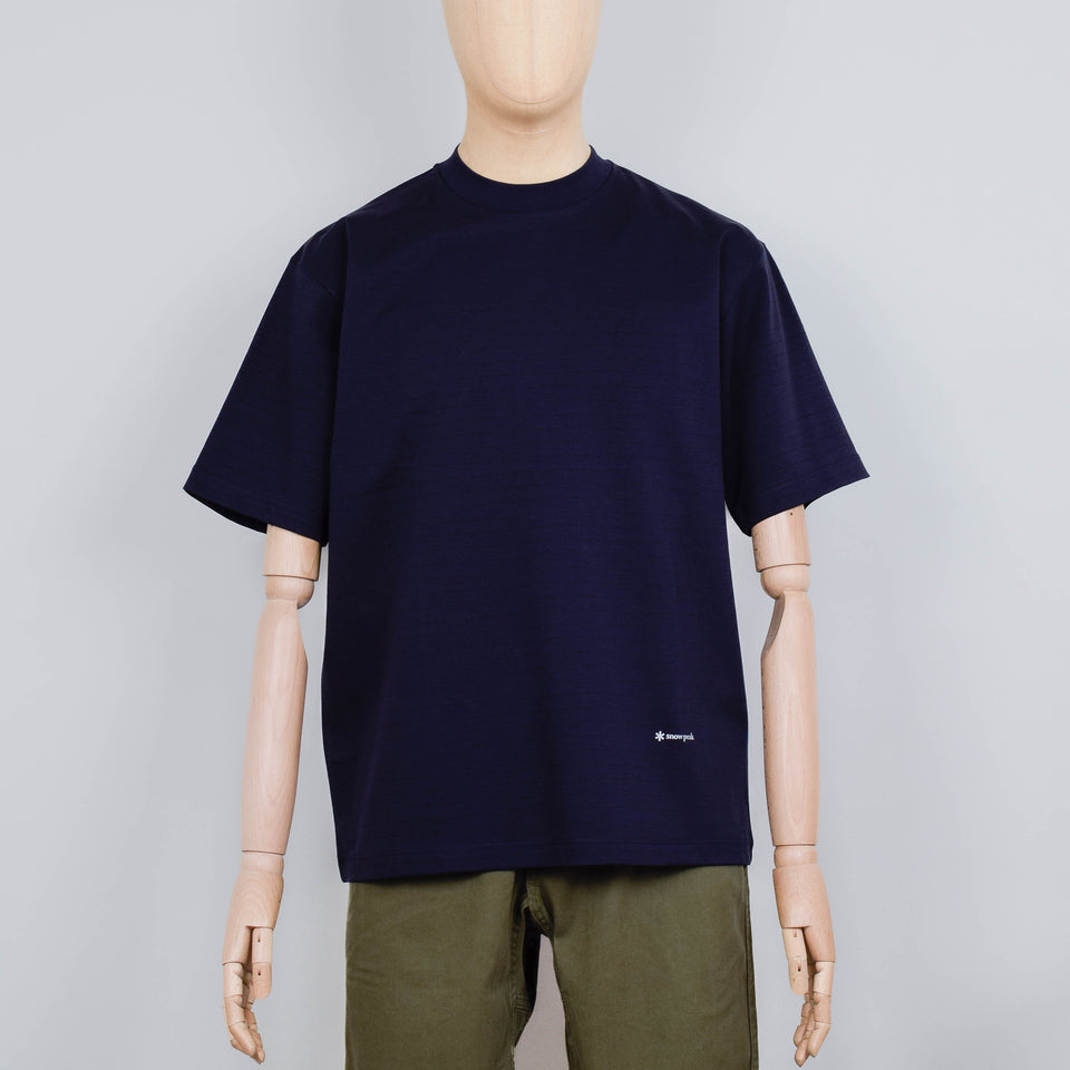 Snow Peak OC Mercerized Border T-Shirt - Blue