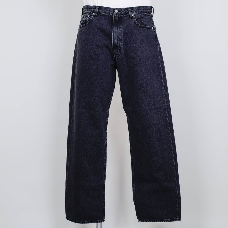 OrSlow 101 Dad's Fit Denim Pants - Black Denim Stone