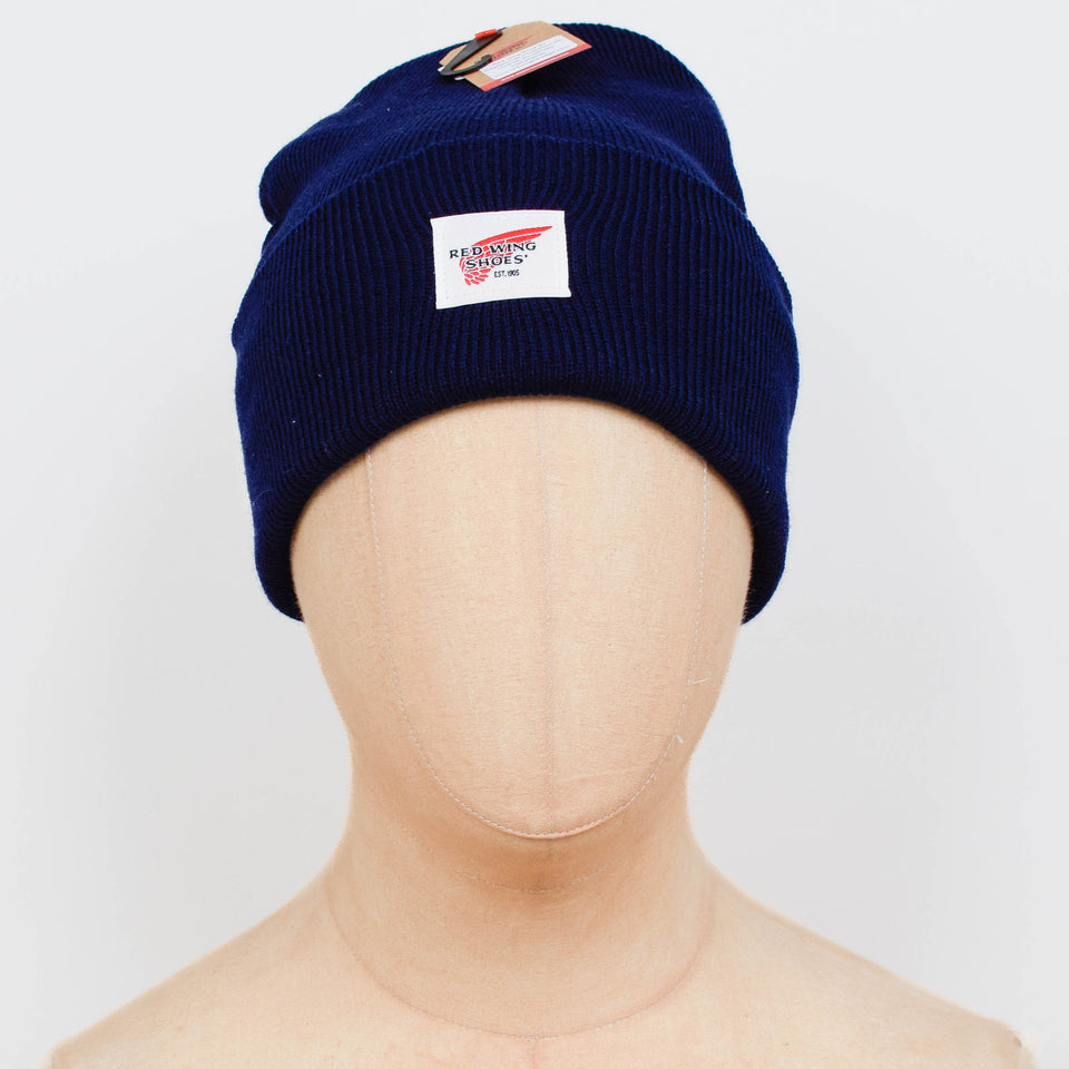 Red Wing Logo Knit Beanie - Navy