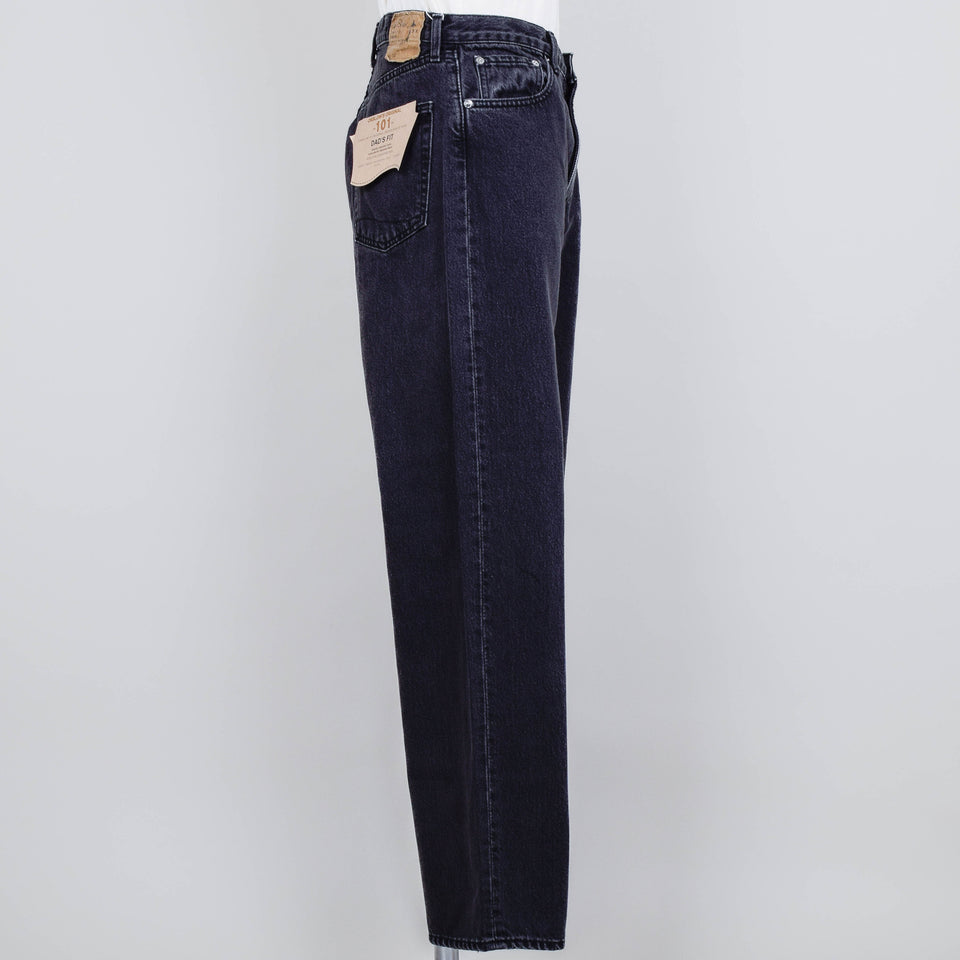 OrSlow 101 Dad's Fit Denim Pants - Black Denim Stone