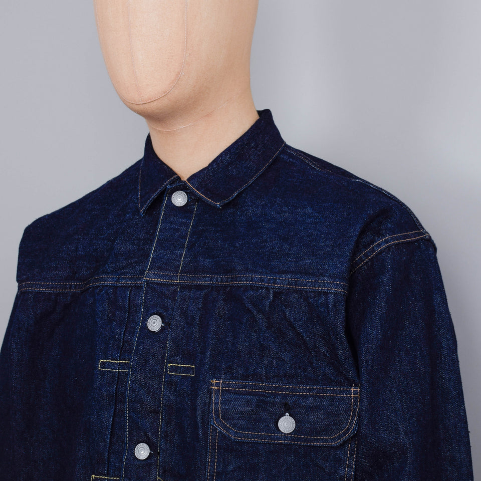 OrSlow Type 1 Pleated Front 40's Denim Jacket - One Wash