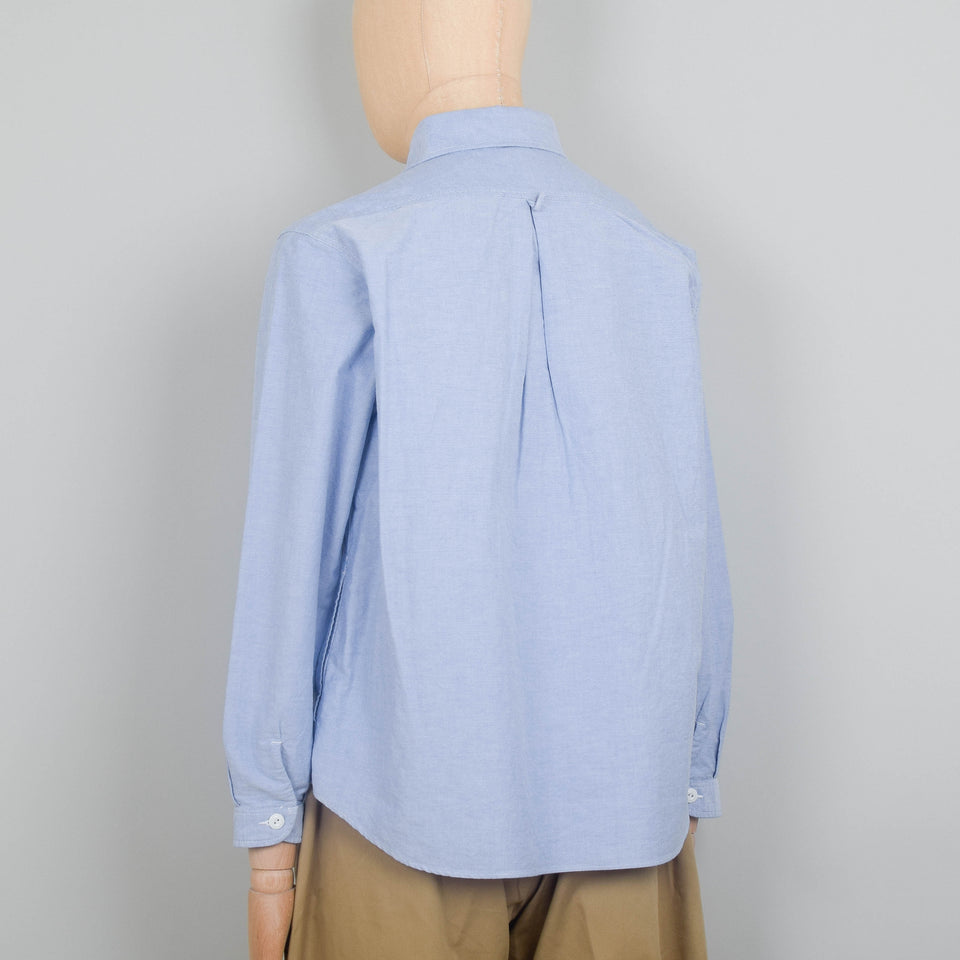 Danton Round Collar P.O Shirt L/S - Blue