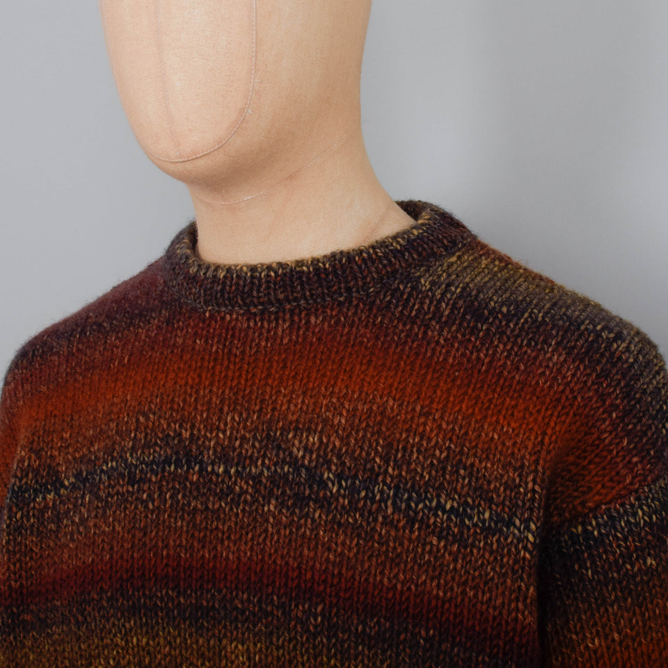 YMC Undertones Boxy Crew Knit - Brown