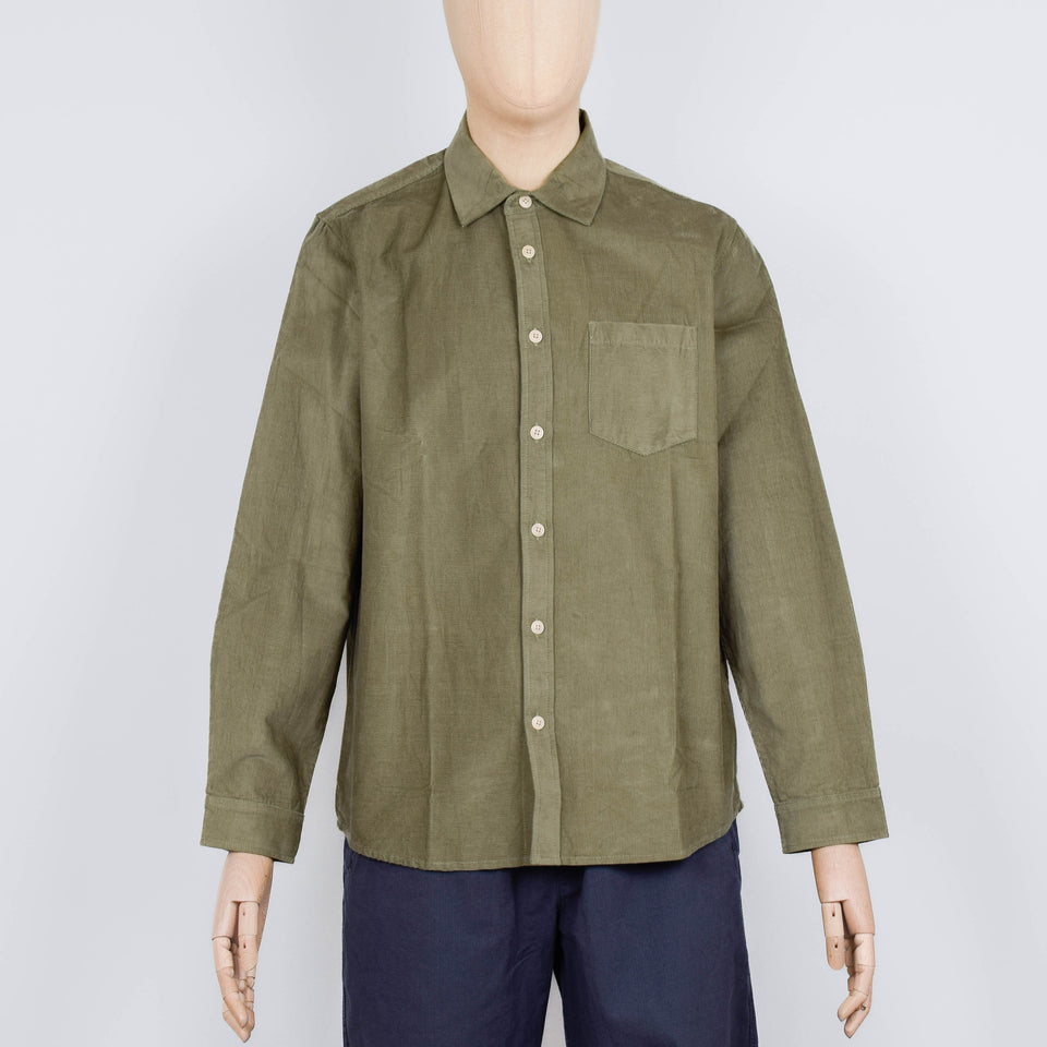 Folk Signal Blouson - Olive Chunky Cord