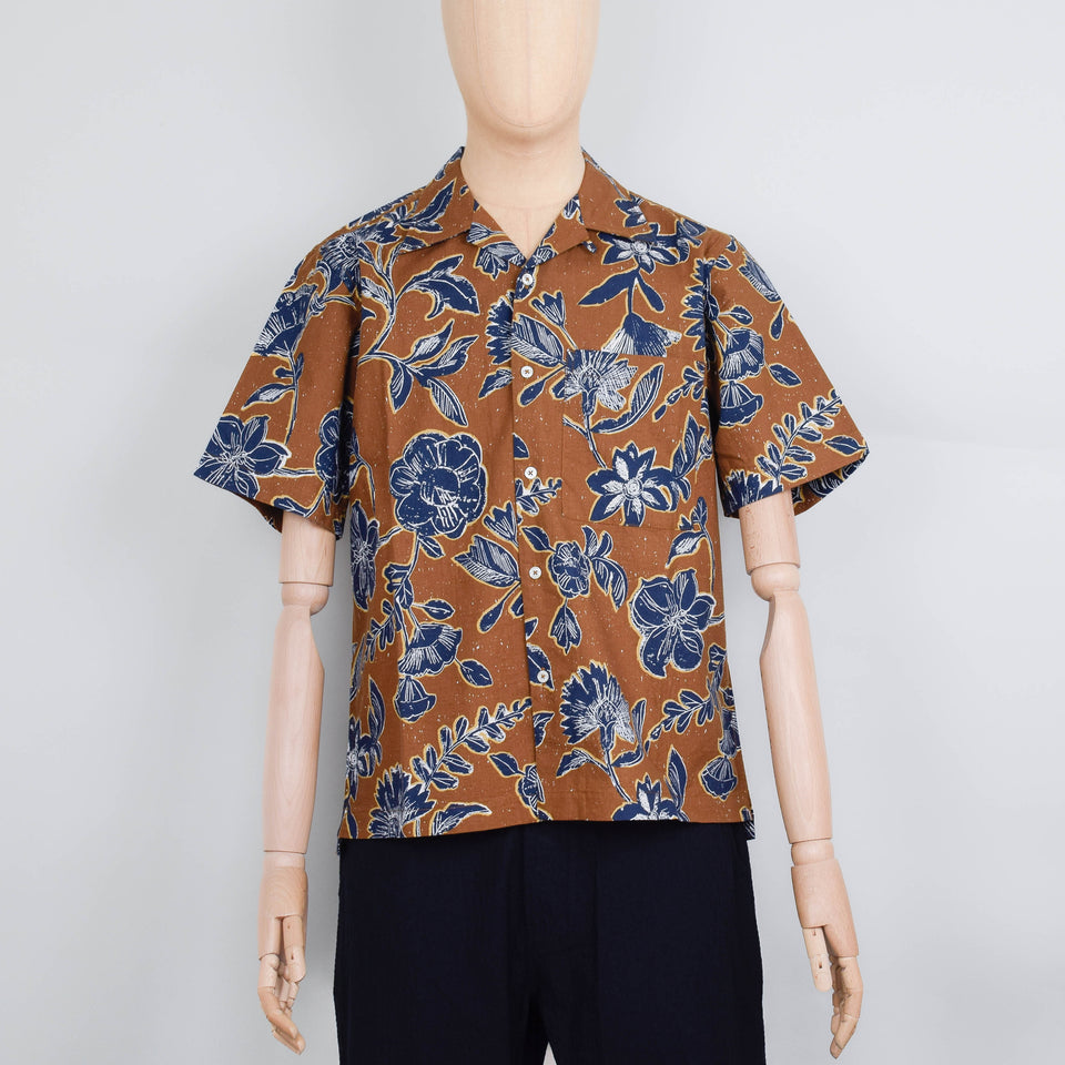 Universal Works Camp Shirt Flower - Gold