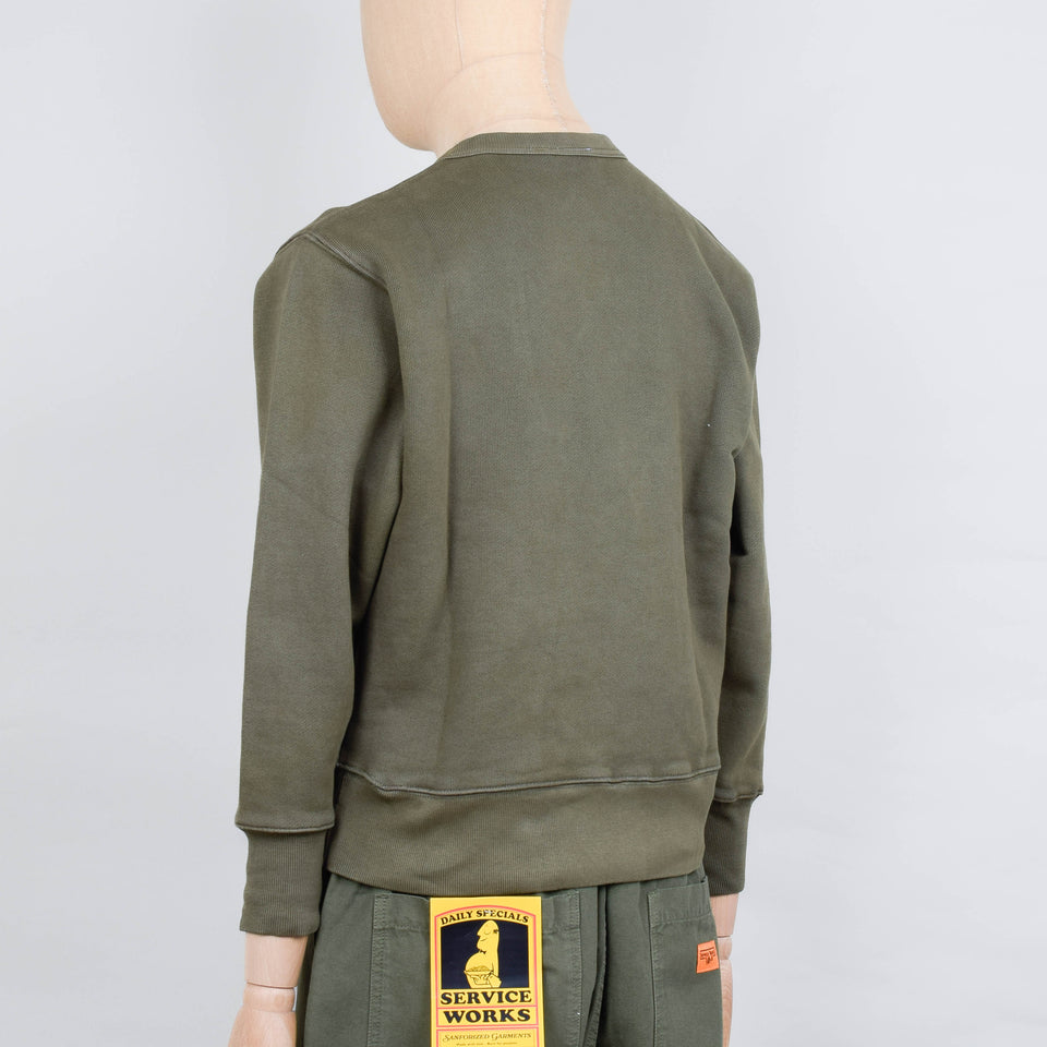 Power Goods Loopback Crewneck - Olive