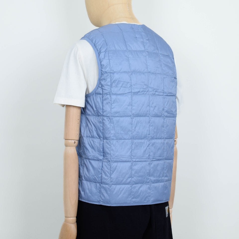 Taion 004 Crew Neck Button Down Vest - Stone Blue