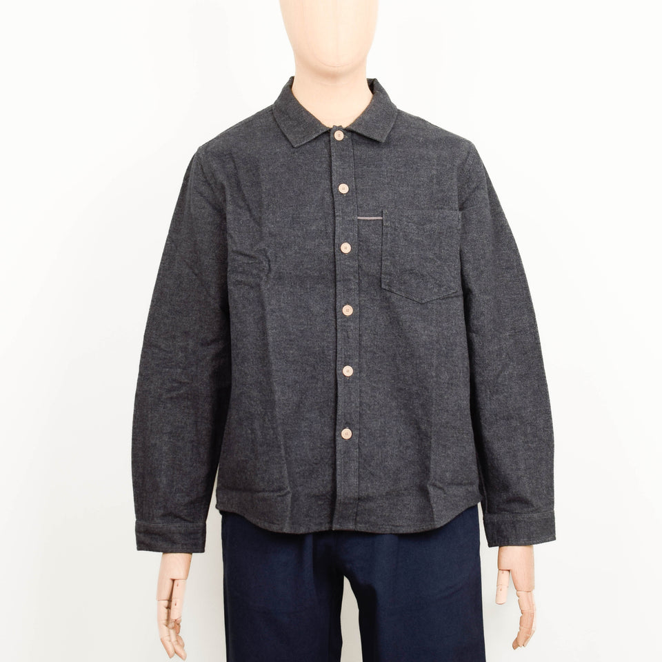 Folk Loop Shirt - Charcoal Flannel