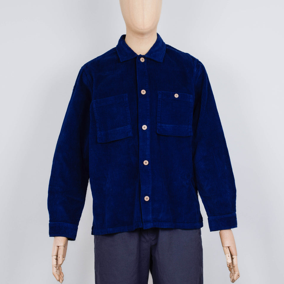 Folk Patch Shirt - Rich Navy Chunky Cord