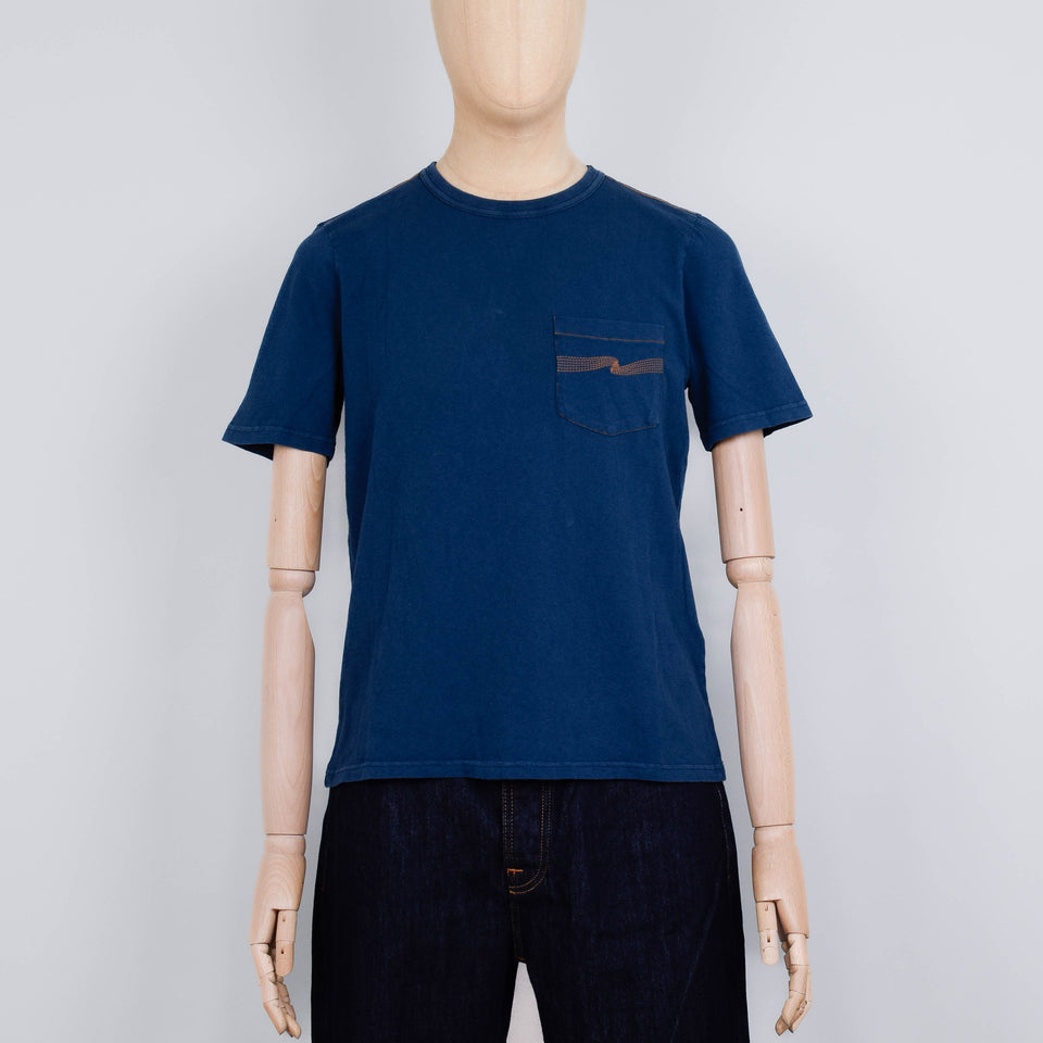 Nudie Jeans Ricky Pocket T-Shirt - Washed Blue