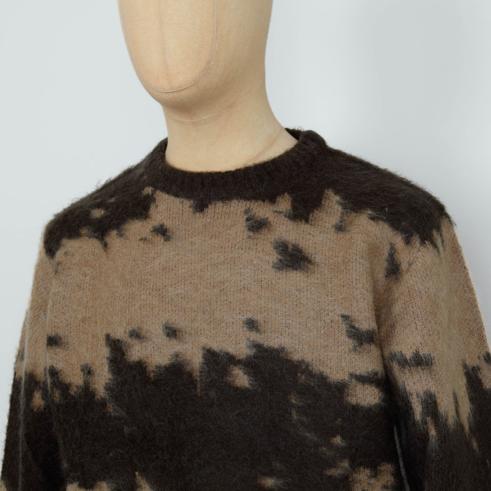 Gramicci Mohair Sweater - Taupe Splatter