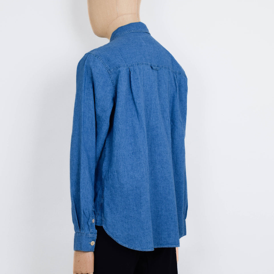 Folk Easy Fit Shirt - Indigo Linen