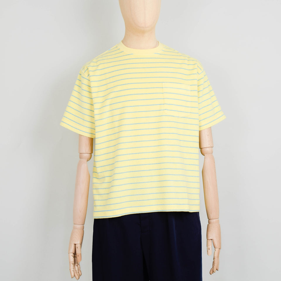 Beams Plus Pocket Tee Pile Stripe - Yellow